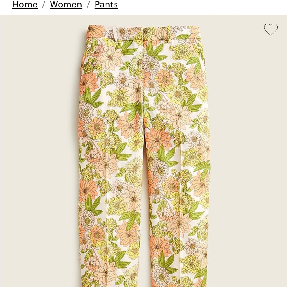 Jcrew Drapey cupro-blend trouser in zinnia floral Size 10